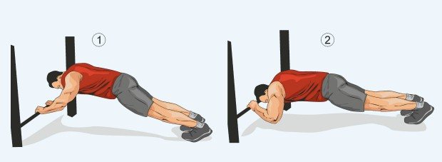 Французский жим на турнике на трицепс