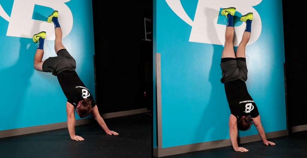 Ходьба по стене для развития плеч