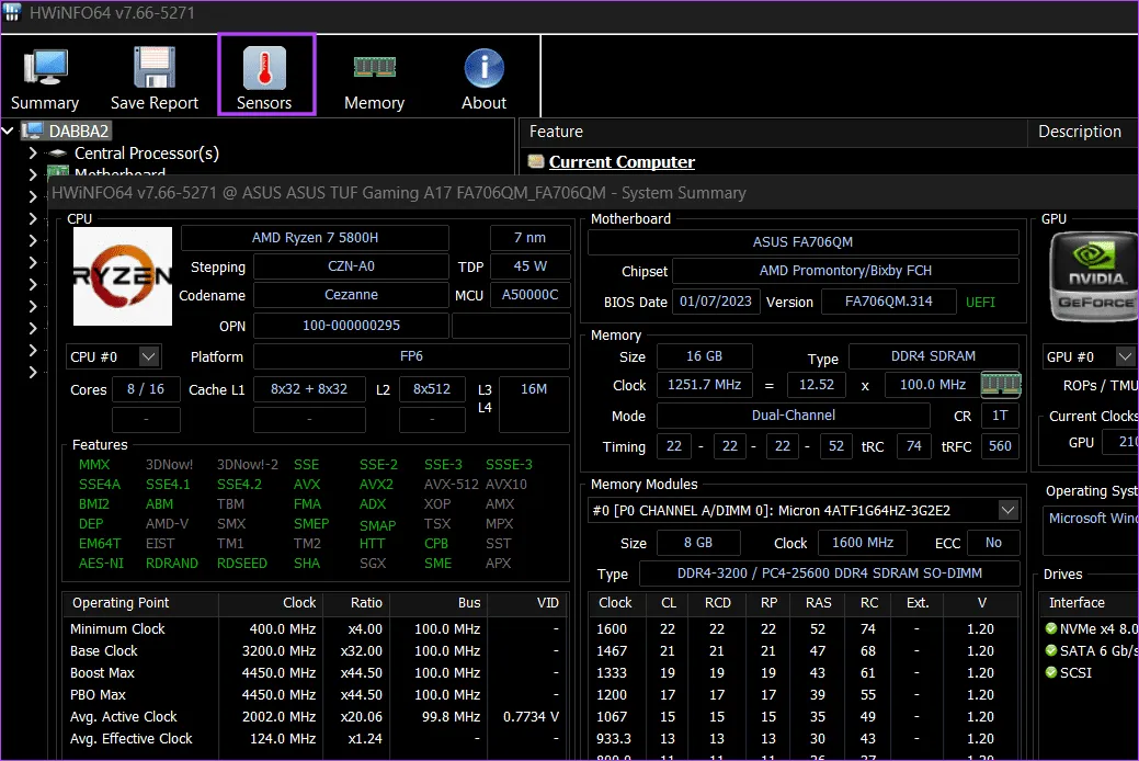 проверка температуры hwinfo