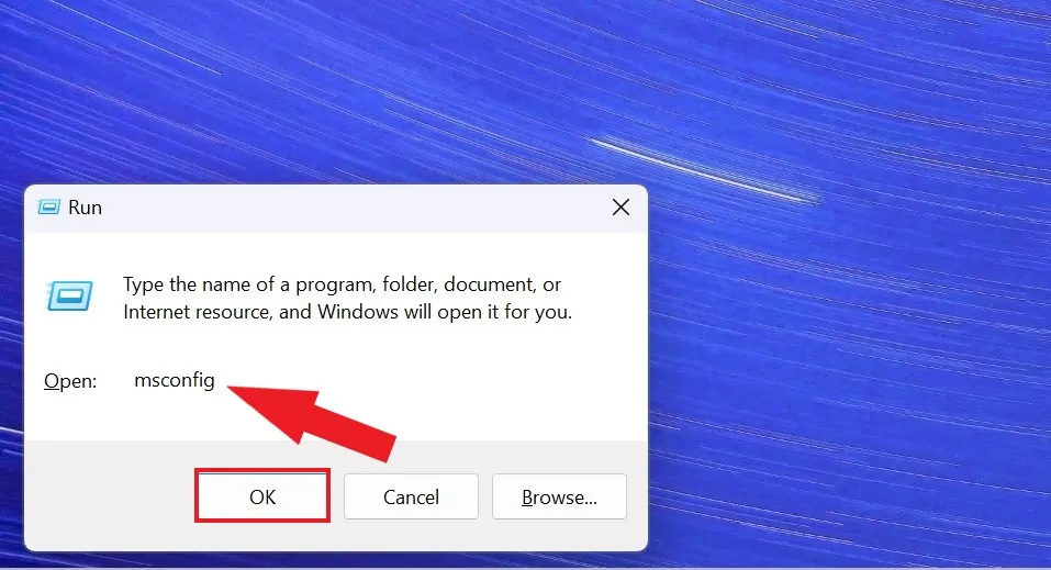 msconfig Windows запускается