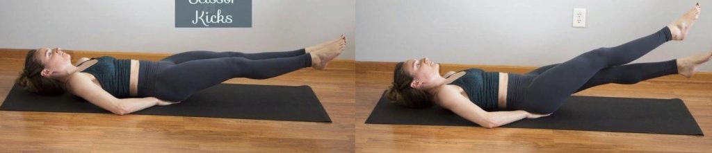 Ножницы - лютое упражнения для пресса в домашних условиях