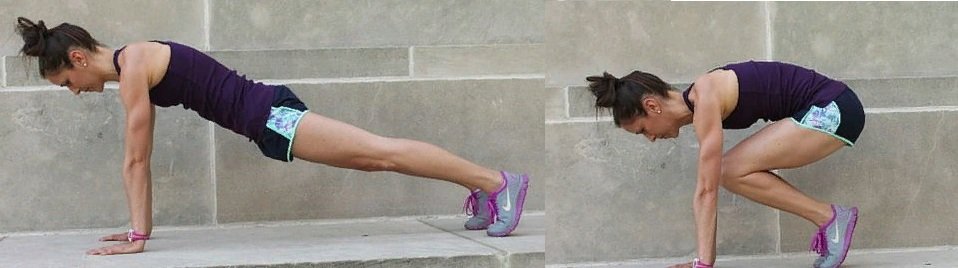 Прыжки под себя отлично развивает пресс и выносливость