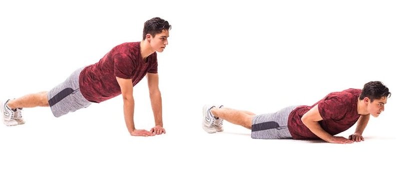 Отжимания треугольником прокачивает внутреннюю часть грудных мышц