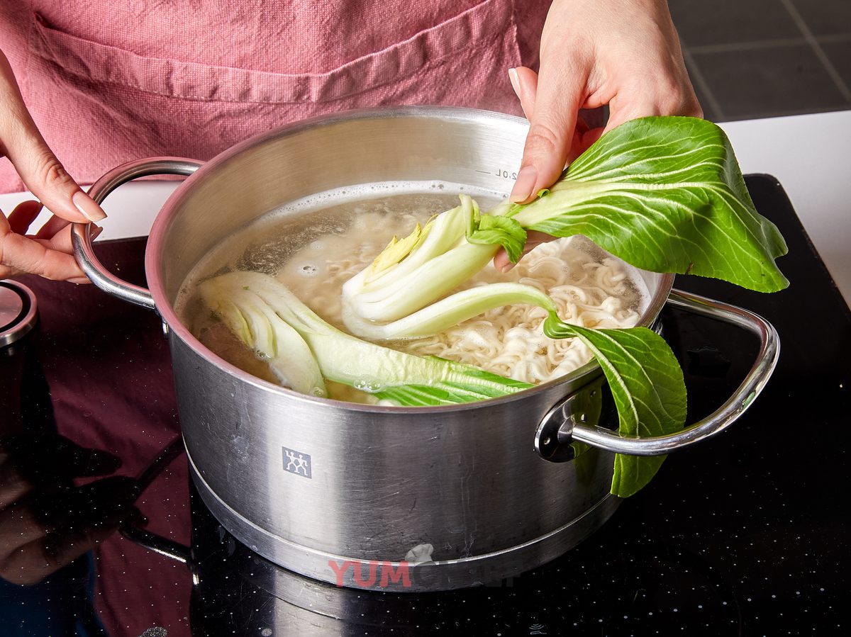 Веганский тантанмен (рамен с кунжутом и соевым фаршем): фото 3 шага в рецепте