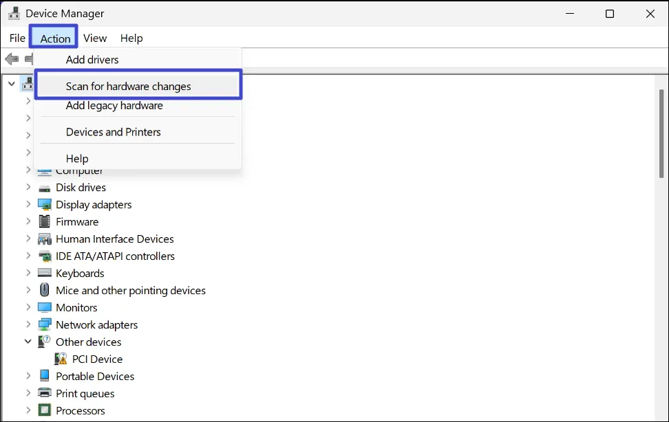 Сканировать изменения