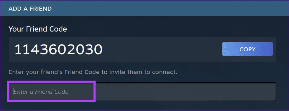 Добавьте код друга в диалоговое окно.