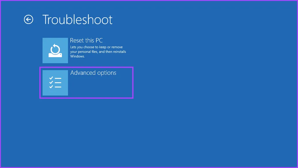 Выберите Дополнительные параметры 2.