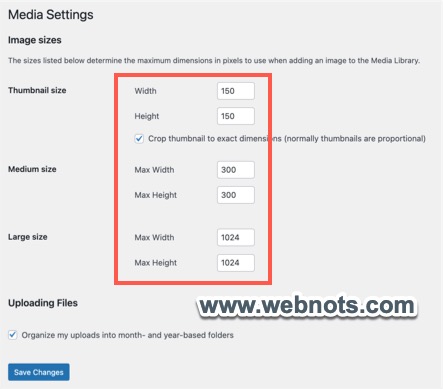 Отключить миниатюры WordPress по умолчанию