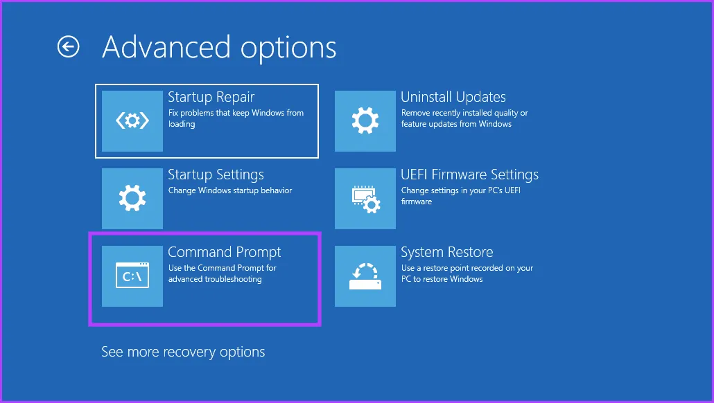 Выберите командную строку
