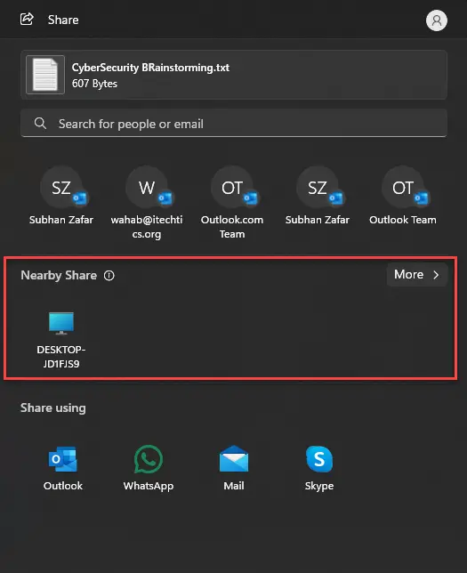Выберите устройство, чтобы поделиться объектом