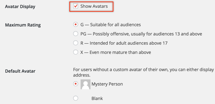 Использование Gravatar в WordPress