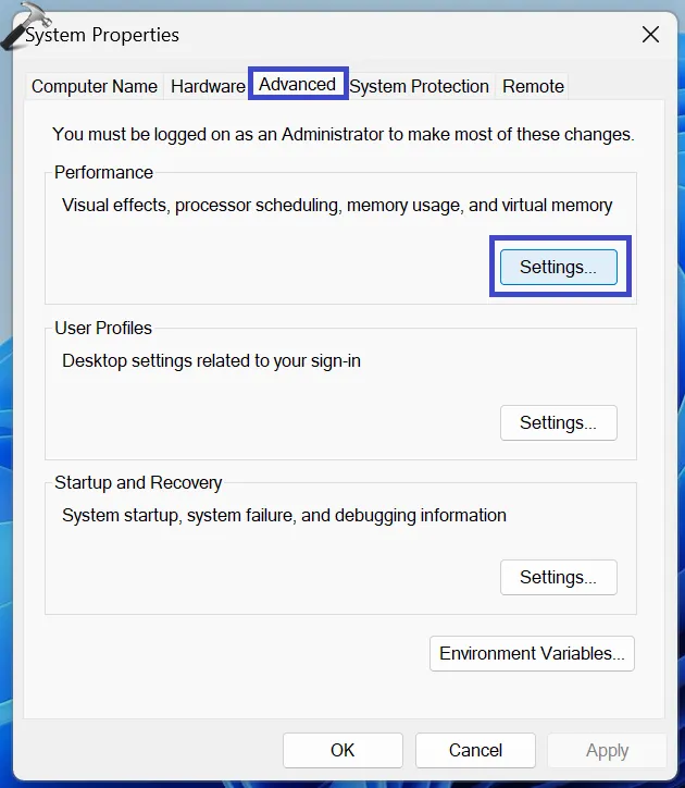 Просмотр дополнительных настроек системы 2