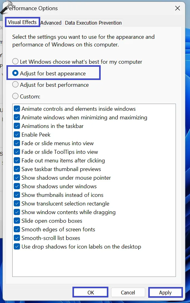 Просмотр дополнительных настроек системы 3