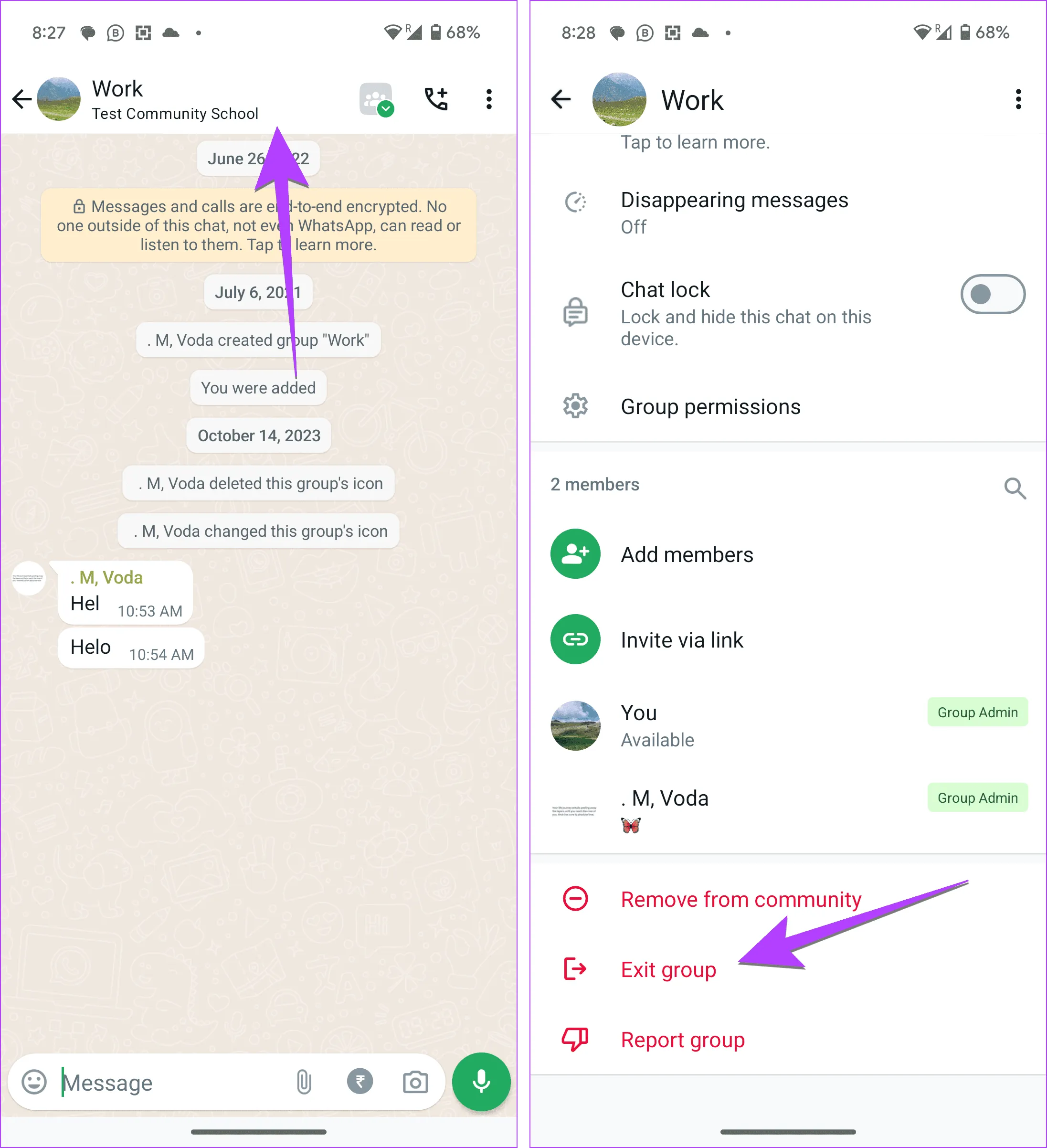 Группа выхода WhatsApp в сообществе