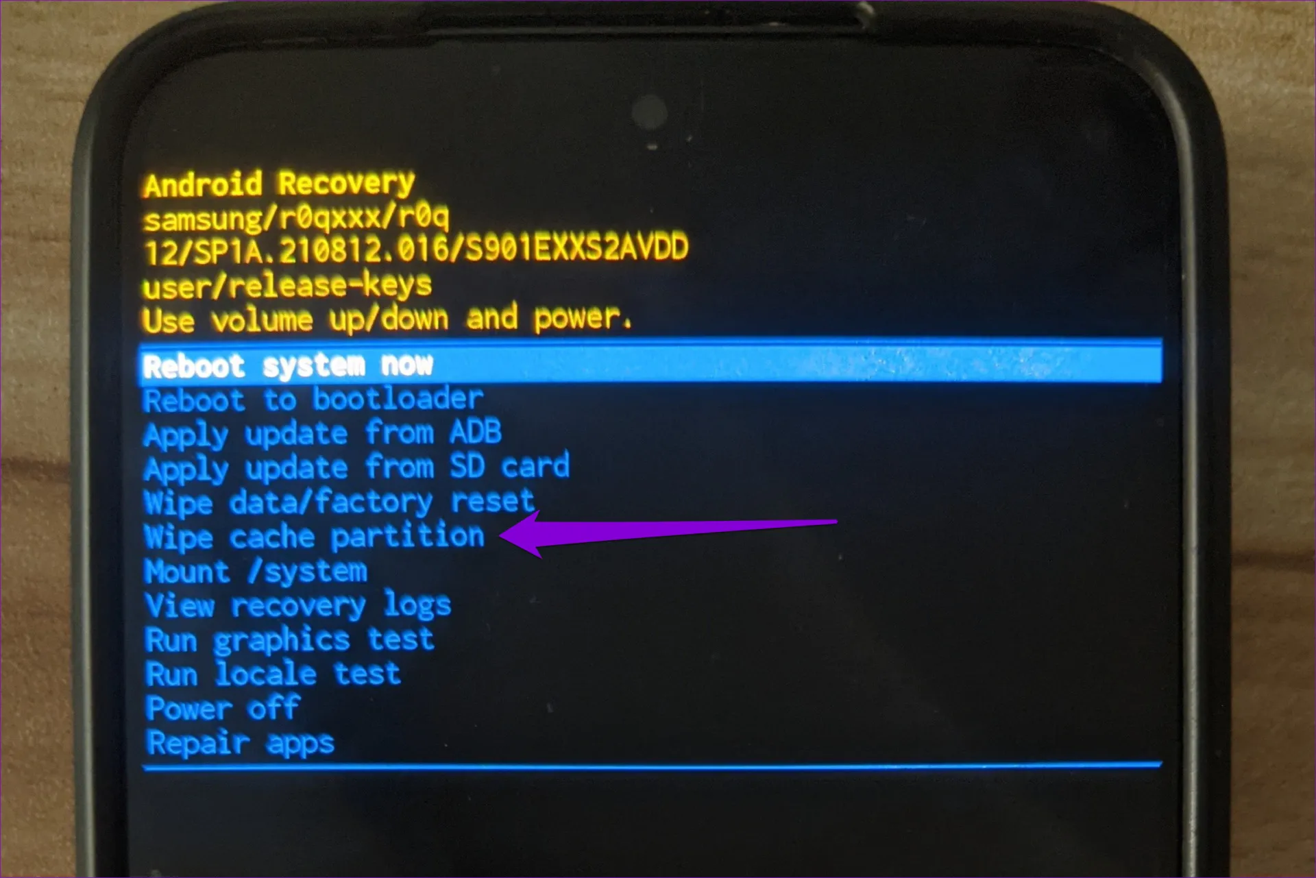 Очистить раздел кэша на Android