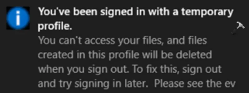 Исправлено: временный профиль в Windows 11/10.