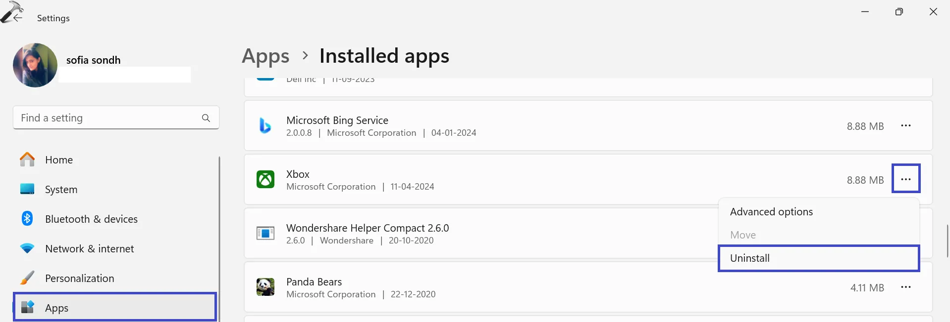 Блокнот удаляет ненужные приложения