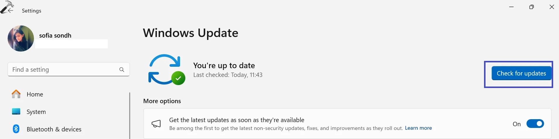 Исправлено: ползунок громкости Windows 11 не работает — проверьте наличие обновлений.