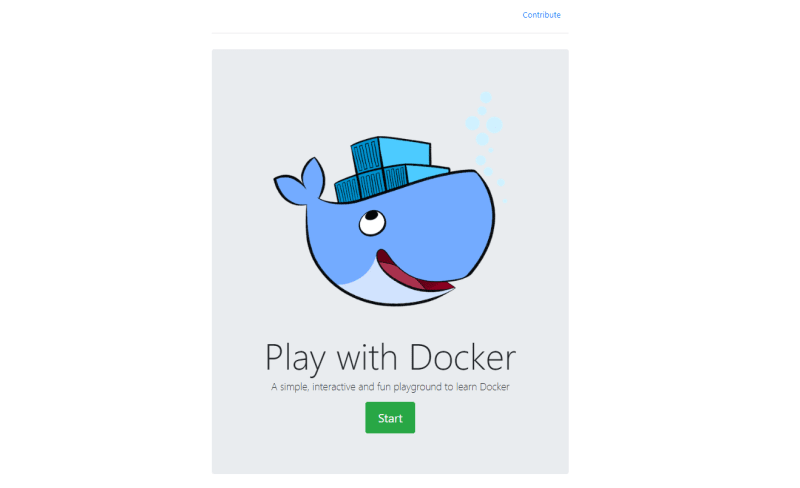 Стартовая страница Play with Docker