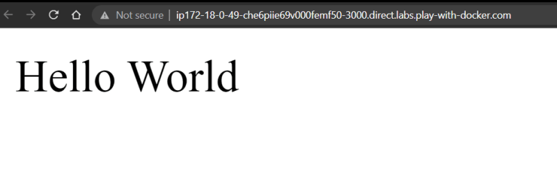 Надпись "Hello World" в браузере