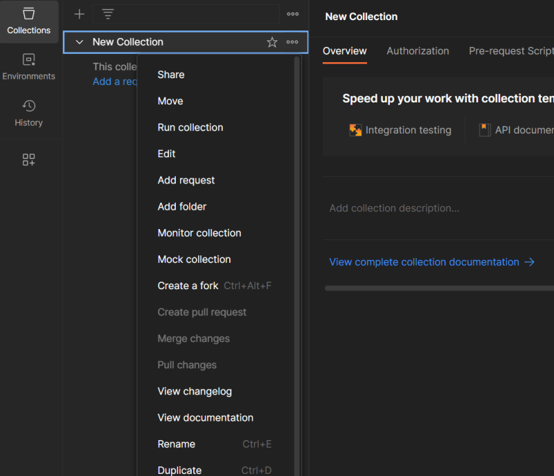 Вкладка "Новая коллекция"