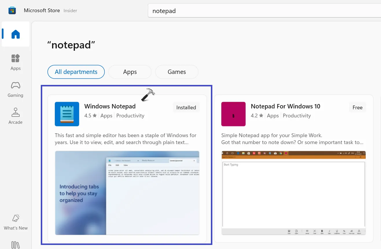 получить блокнот из магазина Microsoft Store