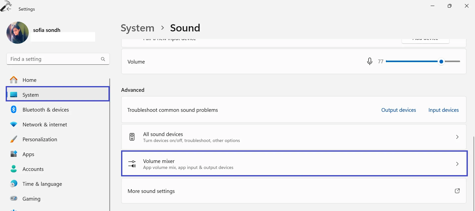 Исправлено: ползунок громкости Windows 11 не работает — нажмите микшер громкости.