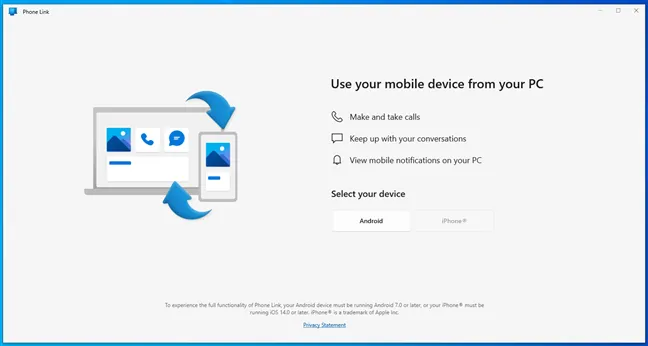 Телефонная связь в Windows 10