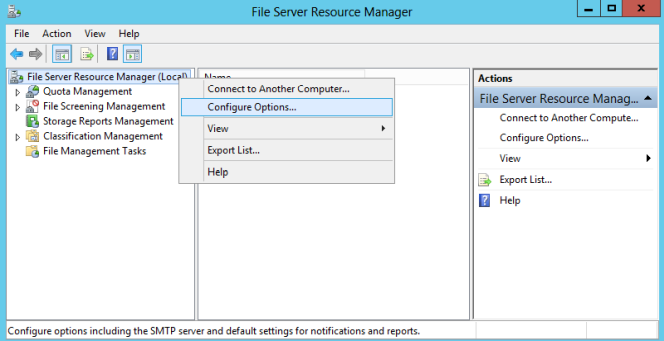 Оснастка File System Resource Manager