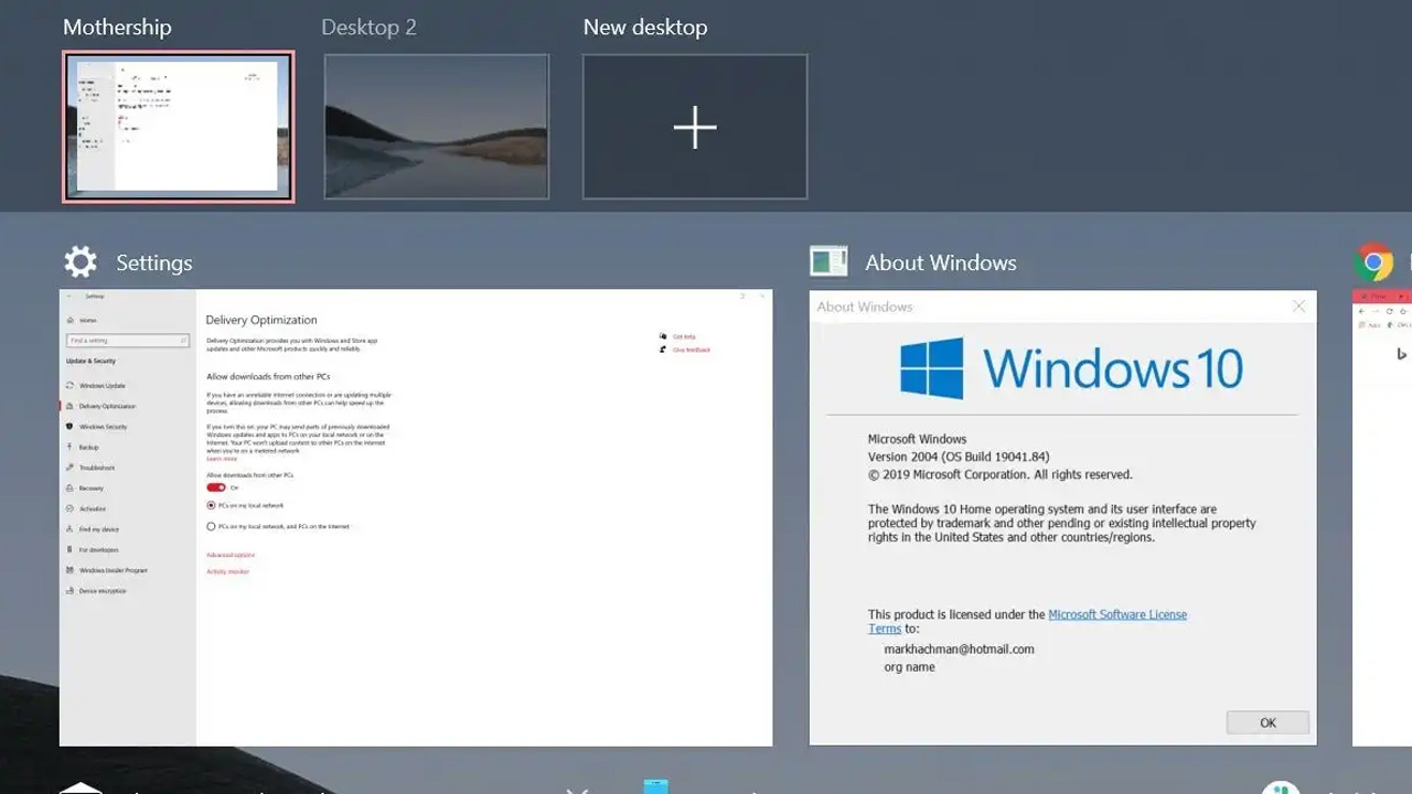 Виртуальные рабочие столы в Windows