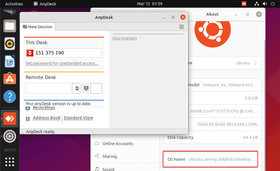 установить Anydesk в Ubuntu 22.04 Jammy