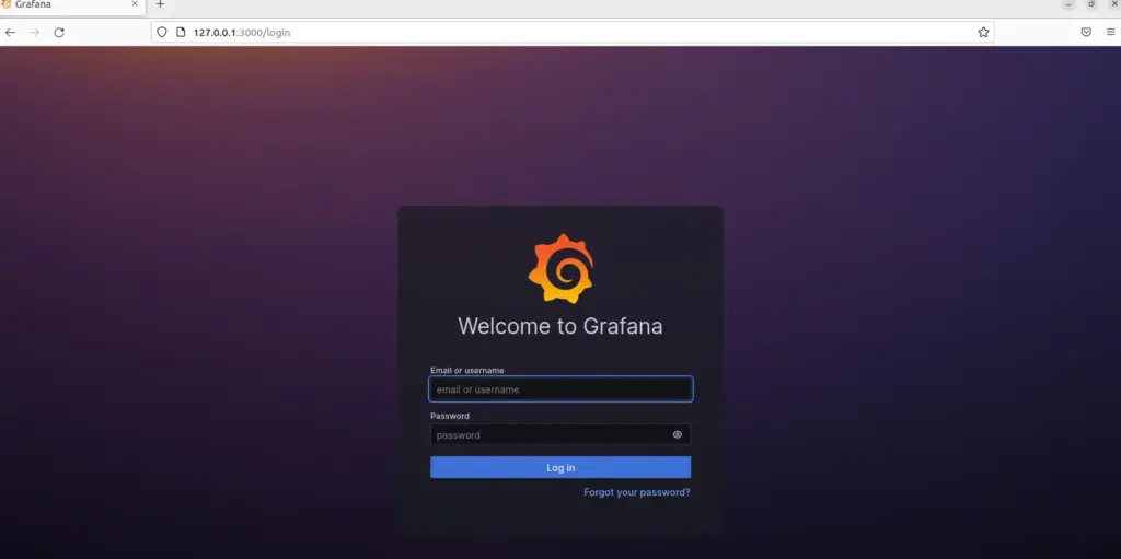 Имя пользователя и пароль для входа в Grafana Ubuntu