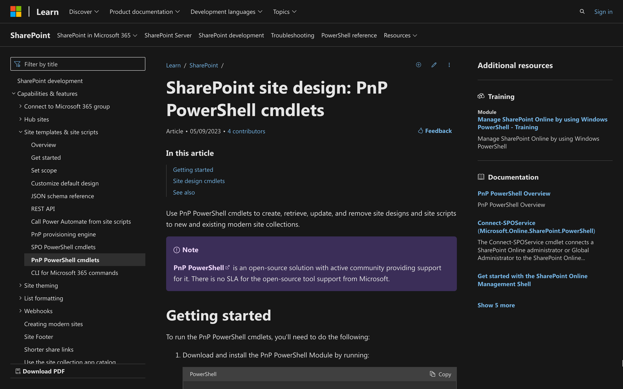 Модули PnP PowerShell