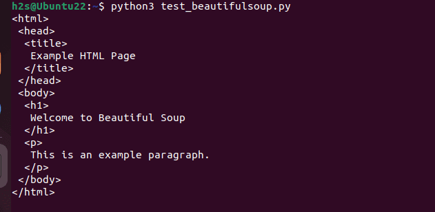 Тестовый пример beautifulsoup