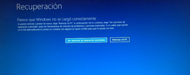 ошибка, похоже, что windows загружается неправильно