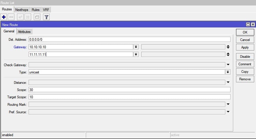 Настройка нескольких провайдеров на MikroTik, балансировка нагрузки