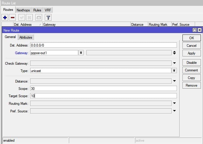 Настройка нескольких провайдеров на MikroTik, добавить статический маршрут