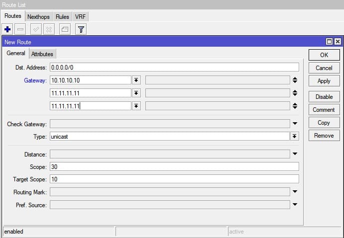 Настройка нескольких провайдеров на MikroTik, вариант балансировки нагрузки