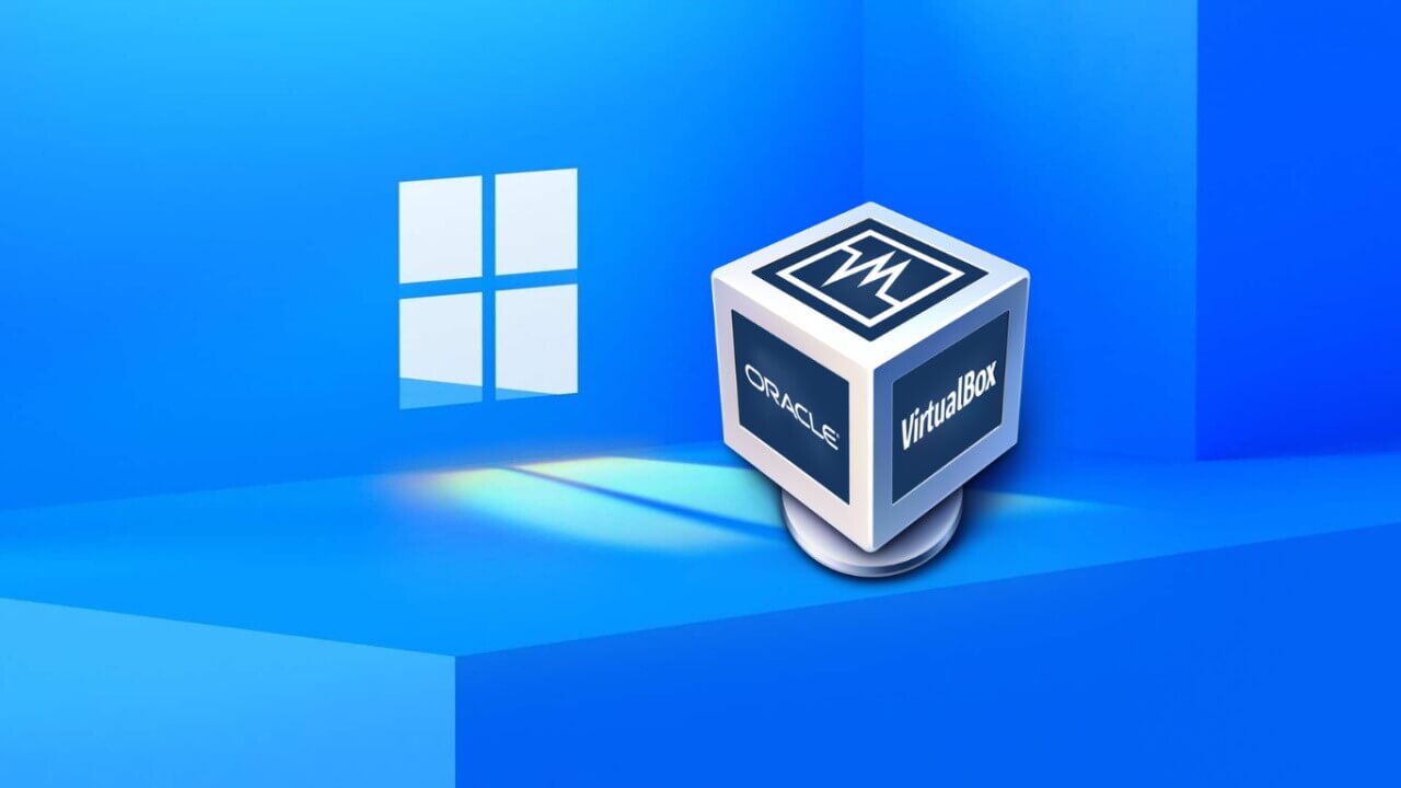 Логотипы VirtualBox и Windows.