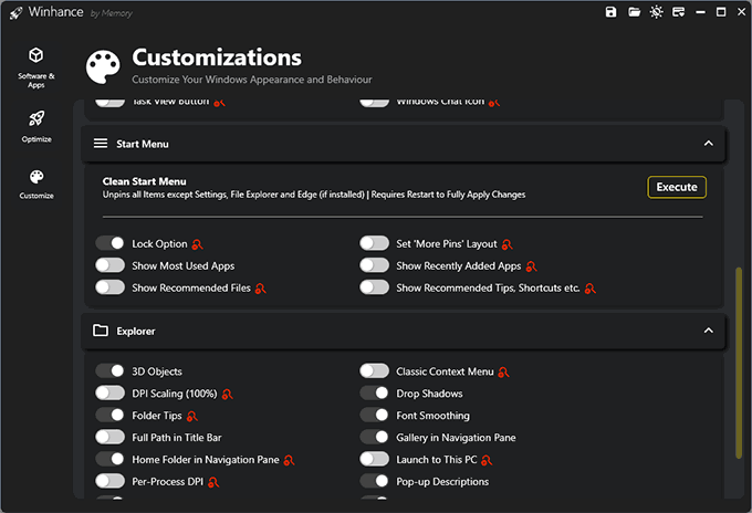 Кастомизация Windows в Winhance