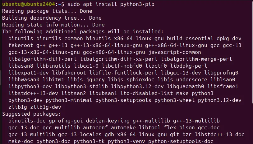 Установка Python PIP на Ubuntu