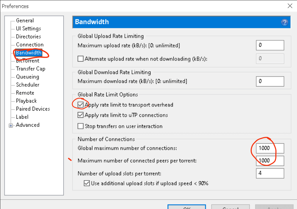 Ставим галочку и значение на 1000