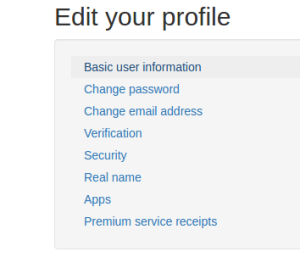 Настройки профиля Настройки профиля