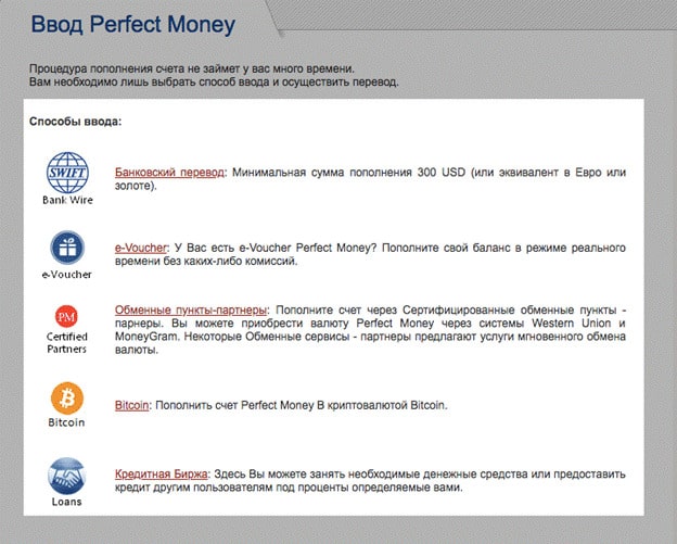 Встроенные способы ввода на сайте